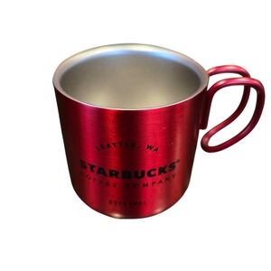 Starbucks 2017 Red Christmas Espresso Stainless Steel 3 Ounce Demi Mug